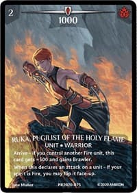 Ruka, Pugilist of the Holy Flame (Full Art) - Argent Saga Promos - Argent Saga TCG card