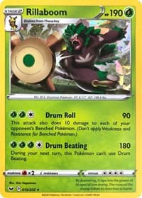 Rillaboom - 015/202 (Cracked Ice Holo) - Deck Exclusives - Pokemon card