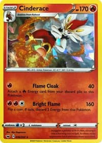 Cinderace - 036/202 (Cracked Ice Holo) - Deck Exclusives - Pokemon card