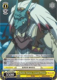 Battle Stance, Lizard Priest - Goblin Slayer - Weiss Schwarz card