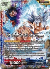 Son Goku // Ultra Instinct Son Goku, Limits Surpassed - Universal Onslaught - Dragon Ball Super: Masters card