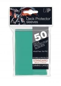 Standard Sized Deck Protector Sleeves - Aqua (50-Pack) - Ultra Pro Card Sleeves - Card Sleeves card