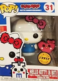 Hello Kitty: Hello Kitty (8 Bit) (45th Anniversary) (Limited Edition: Chase) - Pop! Vinyl - Funko card