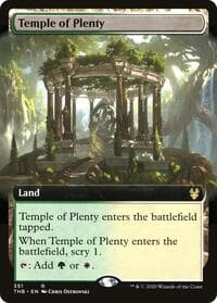 Temple of Plenty (Extended Art) - Theros Beyond Death - Magic: The Gathering card