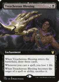 Treacherous Blessing (Extended Art) - Theros Beyond Death - Magic: The Gathering card