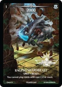 Raging Shardbeast (Full Art) (Argent Saga Championship - Stamped) - Argent Saga Promos - Argent Saga TCG card