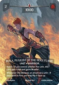 Ruka, Pugilist of the Holy Flame (Serial Numbered) - Argent Saga Promos - Argent Saga TCG card