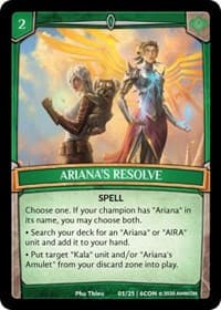 Ariana's Resolve - Expansion Pack 3: Conviction - Argent Saga TCG card