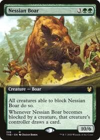 Nessian Boar (Extended Art) - Theros Beyond Death - Magic: The Gathering card