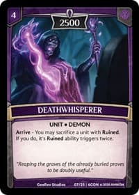Deathwhisperer - Expansion Pack 3: Conviction - Argent Saga TCG card