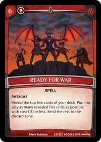 Ready for War - Expansion Pack 3: Conviction - Argent Saga TCG card