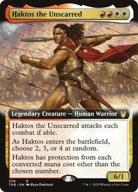 Haktos the Unscarred (Extended Art) - Theros Beyond Death - Magic: The Gathering card