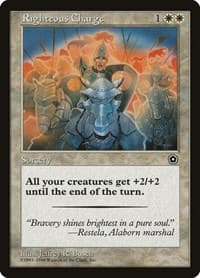 Righteous Charge - Portal Second Age - Magic: The Gathering card