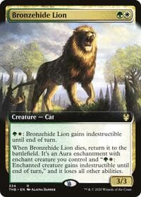 Bronzehide Lion (Extended Art) - Theros Beyond Death - Magic: The Gathering card