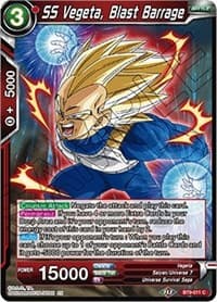 SS Vegeta, Blast Barrage - Universal Onslaught - Dragon Ball Super: Masters card