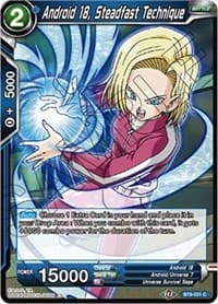Android 18, Steadfast Technique - Universal Onslaught - Dragon Ball Super: Masters card