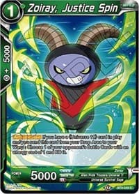 Zoiray, Justice Spin - Universal Onslaught - Dragon Ball Super: Masters card