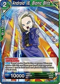 Android 18, Bionic Blitz - Universal Onslaught - Dragon Ball Super: Masters card