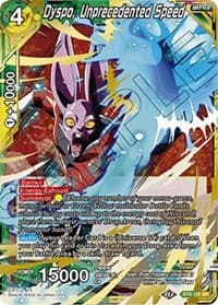 Dyspo, Unprecedented Speed - Universal Onslaught - Dragon Ball Super: Masters card