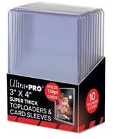 3" x 4" Super Thick 130PT Toploader (10-Count) - Ultra Pro Toploaders - Collectible Storage card