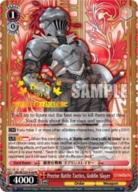 Precise Battle Tactics, Goblin Slayer - Bushiroad Event Cards - Weiss Schwarz card