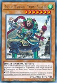Ancient Warriors - Valiant Zhang De - Ignition Assault - YuGiOh card