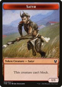 Satyr // Wall Double-Sided Token - Theros Beyond Death - Magic: The Gathering card