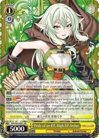 Pride of an Elf, High Elf Archer - Goblin Slayer - Weiss Schwarz card