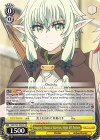 Inquiry About a Warrior, High Elf Archer (SR) - Goblin Slayer - Weiss Schwarz card