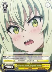 Effective Words, High Elf Archer - Goblin Slayer - Weiss Schwarz card