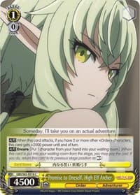 Promise to Oneself, High Elf Archer - Goblin Slayer - Weiss Schwarz card