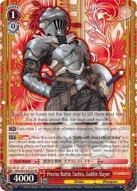 Precise Battle Tactics, Goblin Slayer (SR) - Goblin Slayer - Weiss Schwarz card