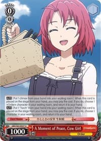 A Moment of Peace, Cow Girl - Goblin Slayer - Weiss Schwarz card