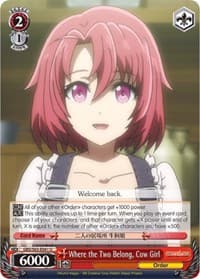 Where the Two Belong, Cow Girl - Goblin Slayer - Weiss Schwarz card
