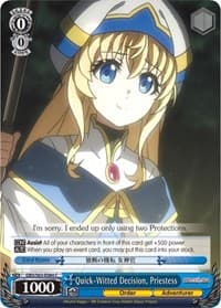 Quick-Witted Decision, Priestess - Goblin Slayer - Weiss Schwarz card