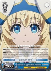 Feelings of Appreciation, Priestess - Goblin Slayer - Weiss Schwarz card