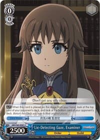 Lie-Detecting Gaze, Examiner - Goblin Slayer - Weiss Schwarz card