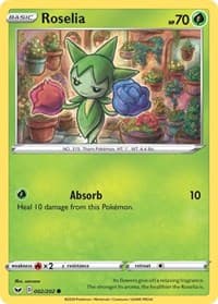 Roselia (002) - SWSH01: Sword & Shield Base Set - Pokemon card