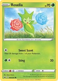 Roselia (003) - SWSH01: Sword & Shield Base Set - Pokemon card