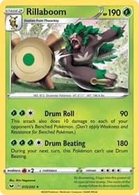 Rillaboom (015) - SWSH01: Sword & Shield Base Set - Pokemon card