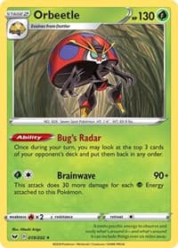 Orbeetle - SWSH01: Sword & Shield Base Set - Pokemon card
