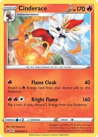 Cinderace (036) - SWSH01: Sword & Shield Base Set - Pokemon card