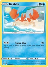 Krabby (043) - SWSH01: Sword & Shield Base Set - Pokemon card