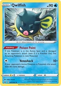 Qwilfish - SWSH01: Sword & Shield Base Set - Pokemon card