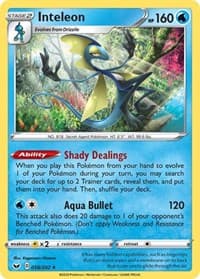 Inteleon (058) - SWSH01: Sword & Shield Base Set - Pokemon card