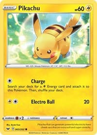 Pikachu - SWSH01: Sword & Shield Base Set - Pokemon card