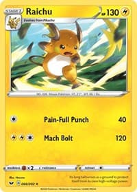 Raichu - SWSH01: Sword & Shield Base Set - Pokemon card