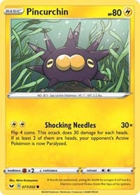 Pincurchin - SWSH01: Sword & Shield Base Set - Pokemon card