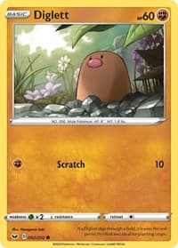 Diglett - SWSH01: Sword & Shield Base Set - Pokemon card