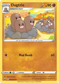 Dugtrio - SWSH01: Sword & Shield Base Set - Pokemon card